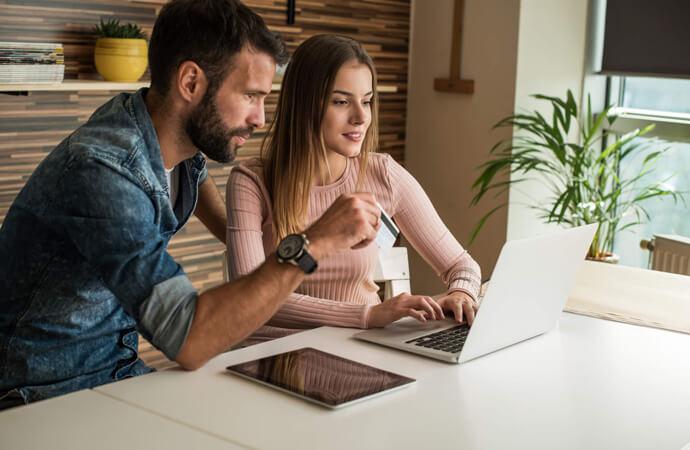 Couple on laptop