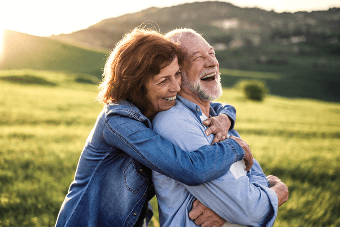 Mature couple outdoors