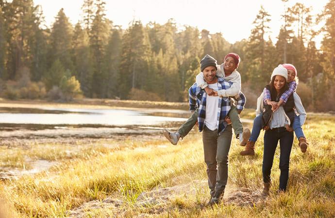 Family in nature