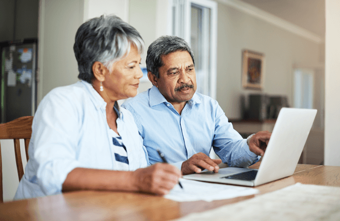 Couple on laptop