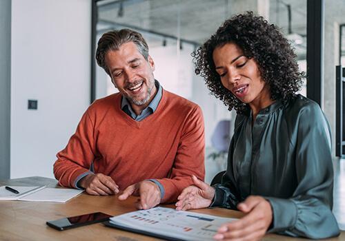 People working at a desk