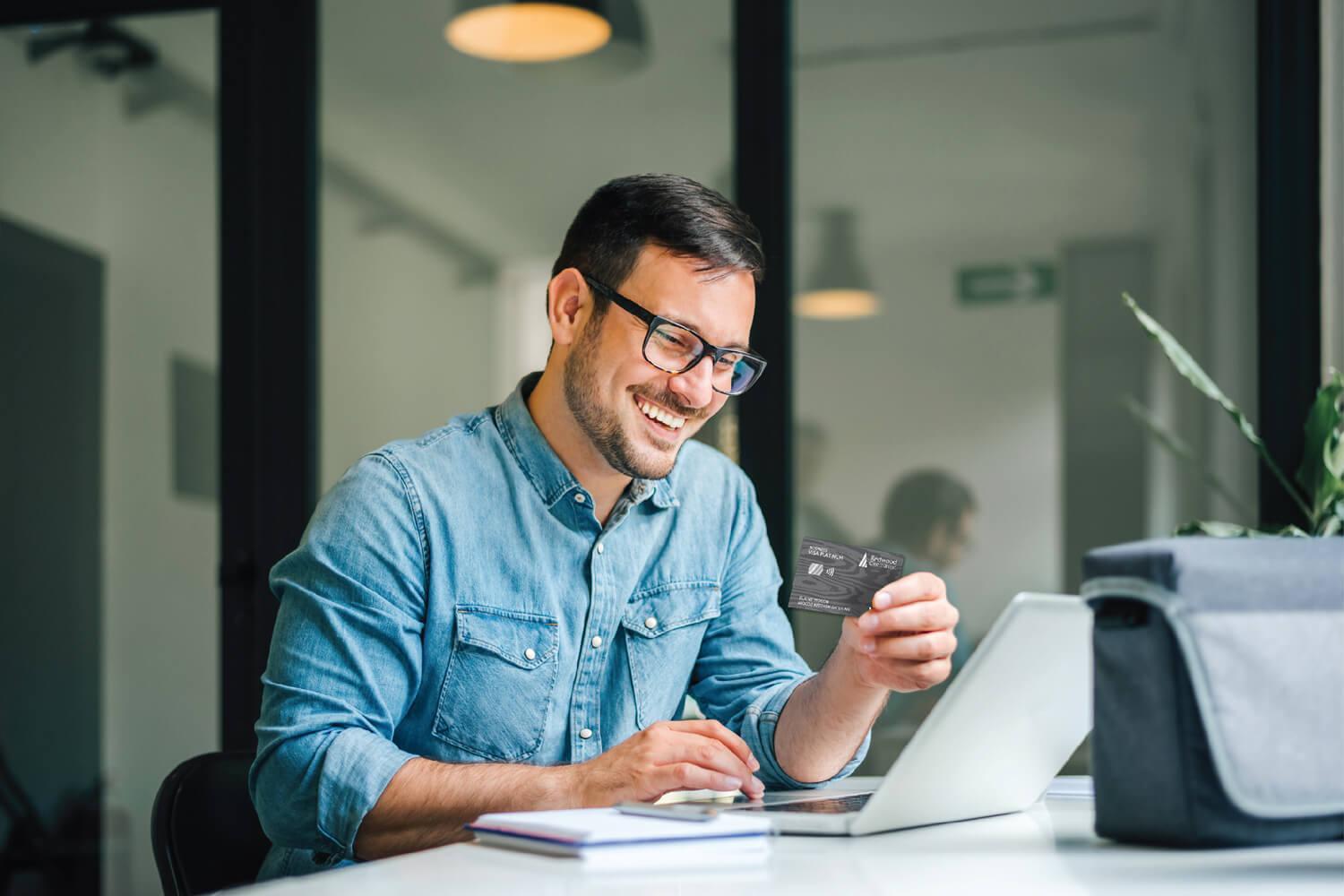 Man with credit card