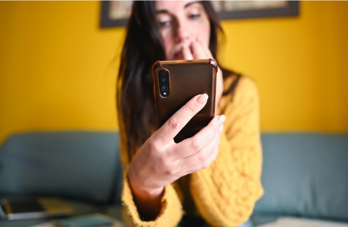 Woman on phone
